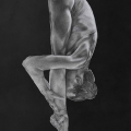 Realistycznie narysowana baletnica