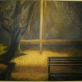 Nocą w parku, olej na płótnie, 50/70 cm., 2012 r.