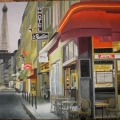 Ulica paryska, olej na płótnie, 70/100 cm, 2013 r.