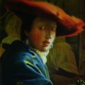 kopia obrazu dziewczyna w czerwonym kapeluszu