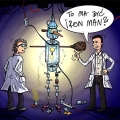Iron man - rysunek satyryczny