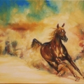 Koń W Biegu, olej na płótnie