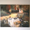 Claude Monet-Obiad w ogrodzie w Argenteuil
