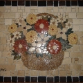 mozaika kosz kwiatów