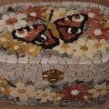 mozaika szkatułka motyl