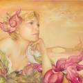 portret z lilją (w sylu fantastycznym)