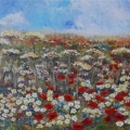 Kwiaty na łące, 40 x 80